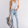 River Valley Henley Top in Grey Image - 1