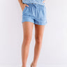 The Amalee Chambray Shorts In Medium Wash Image - 1