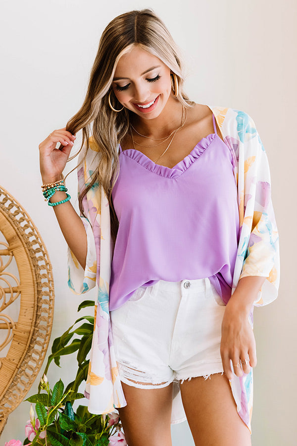 Treasure Island Shift Tank In Lavender