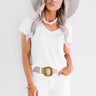 Beach Villa Linen Tee in White Image - 1