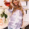 Courtyard Kisses Tie Dye Top In Heirloom Lilac Image - 1