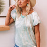 Courtyard Kisses Tie Dye Top In Pear Image - 1