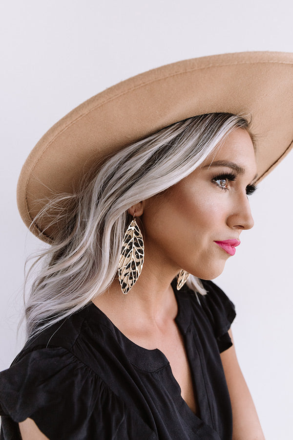 New Crush Leopard Earrings In Brown