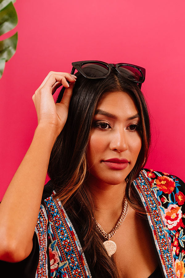 Quay Harper Cat Eye Sunnies in Black
