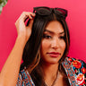 Quay Harper Cat Eye Sunnies in Black Image - 1