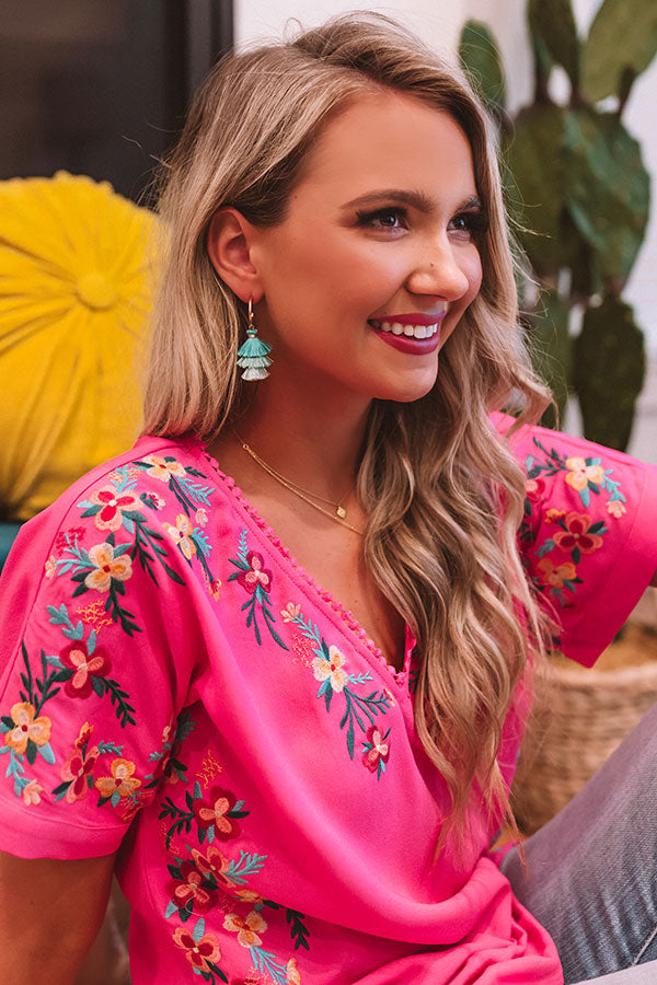 Total Toss Up Tassel Earrings In Turquoise