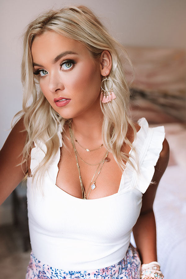 Vino On The Veranda Earrings In Blush