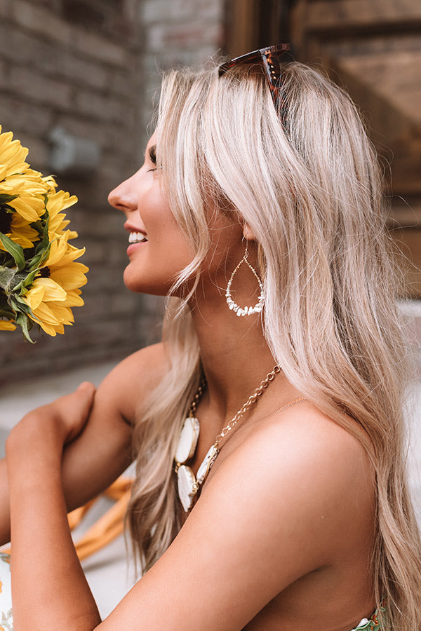 Sweet Treat Beaded Earrings in Ivory