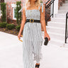 Just My Stripe Smocked Jumpsuit Image - 1