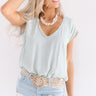 NYC Influencer Shift Top in Mint Image - 1