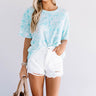 Carolina Shores Tie Dye Shift Tee in Aqua Image - 1