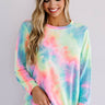 Snuggle Down Tie Dye Sweatshirt In Pink Image - 1