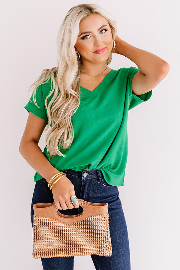 Soho Afternoon Shift Top In Emerald Image - 2