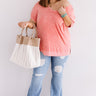 Movie Night Shift Tee in Coral Curves Image - 1