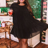 Paris Inspiration Shift Dress in Black Curves Image - 1