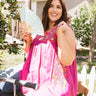 Sunset Watching Embroidered Tank In Berry Curves Image - 1