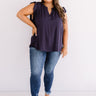 Cambridge Crush Shift Top In Indigo Curves Image - 1