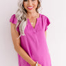Cambridge Crush Shift Top In Orchid Image - 1