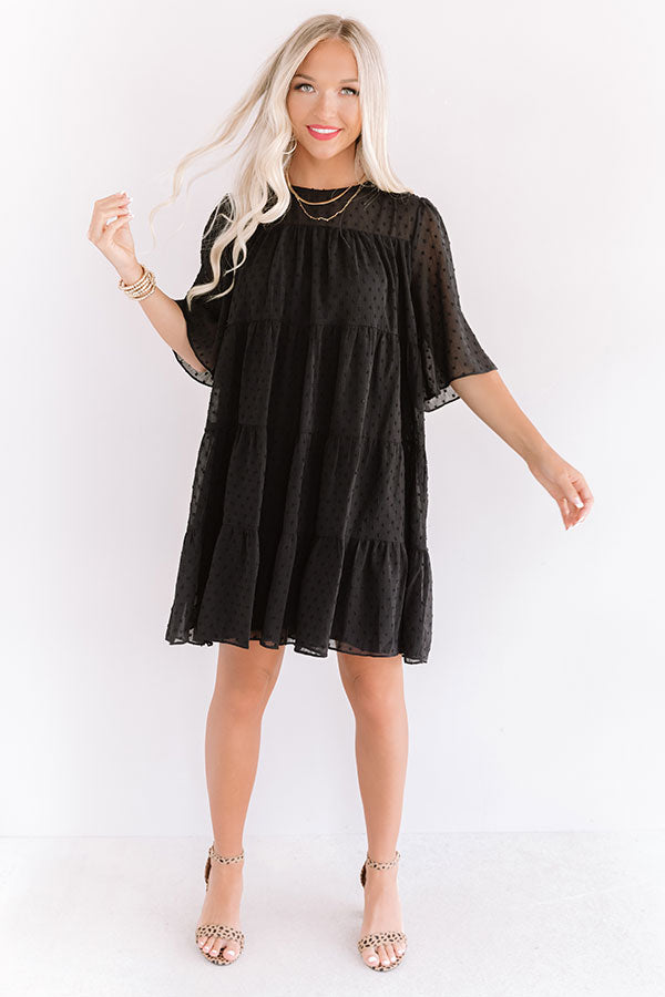 Paris Inspiration Shift Dress in Black