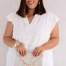 Cambridge Crush Shift Top In White Curves Image - 1