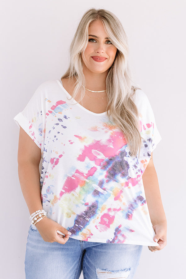 Sweet Sorbet Tie Dye Top Curves Image - 1