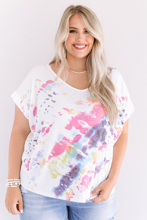 Sweet Sorbet Tie Dye Top Curves Image - 4
