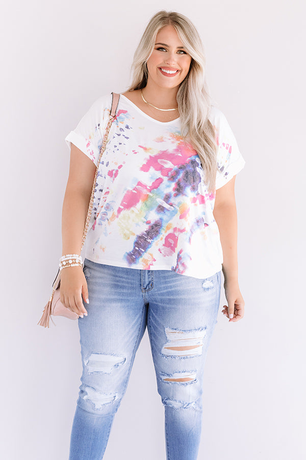 Sweet Sorbet Tie Dye Top Curves Image - 2