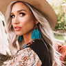 The Havana Tassel Earrings in Turquoise Image - 1