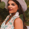 The Laguna Short Tassel Earrings in White Image - 1