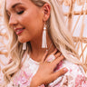 Cabo Quartz Tassel Earrings in White Image - 1