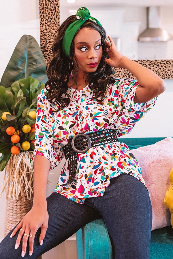 At The After Party Floral Tunic Image - 2