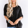 Weekend Picnic Shift Top in Black Image - 1