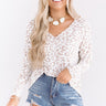 Spotted In Amalfi Leopard Top In Ivory Image - 1