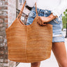 Solo Trip Faux Leather Tote In Brown Image - 1