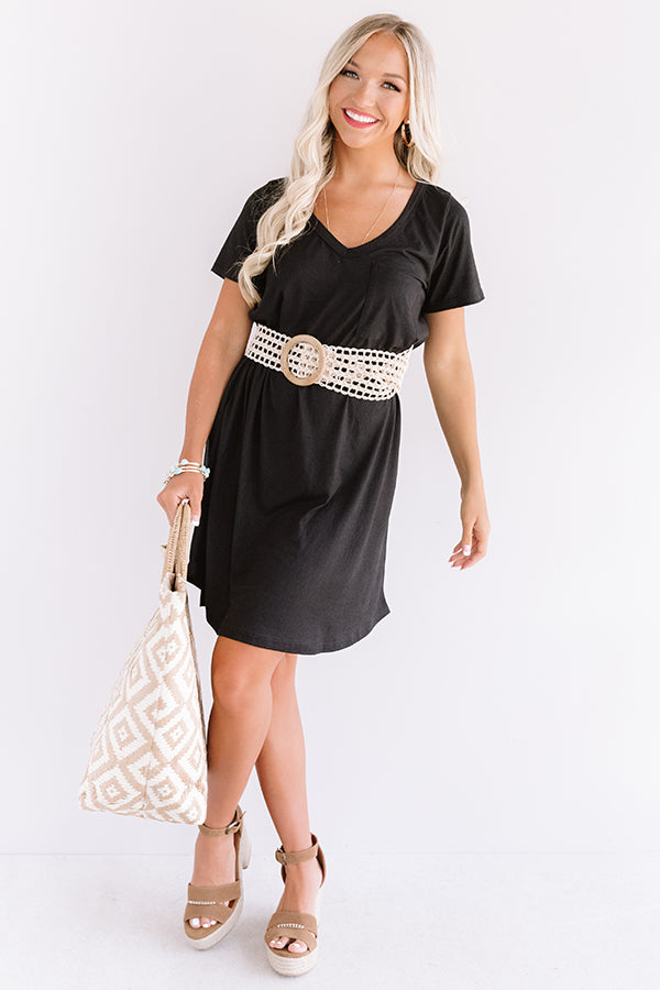 Summertime Vibes T-Shirt Dress In Black Image - 1