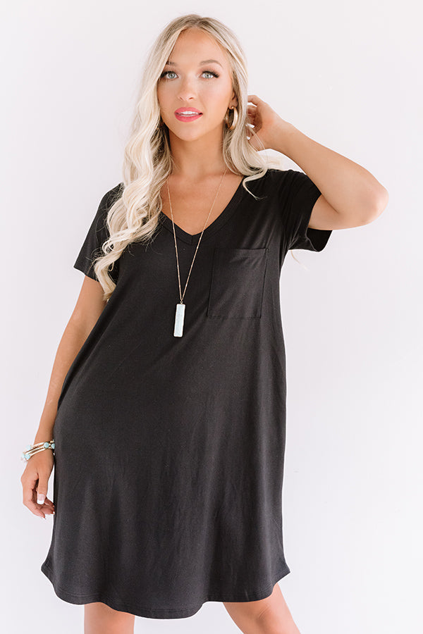 Summertime Vibes T-Shirt Dress In Black Image - 2