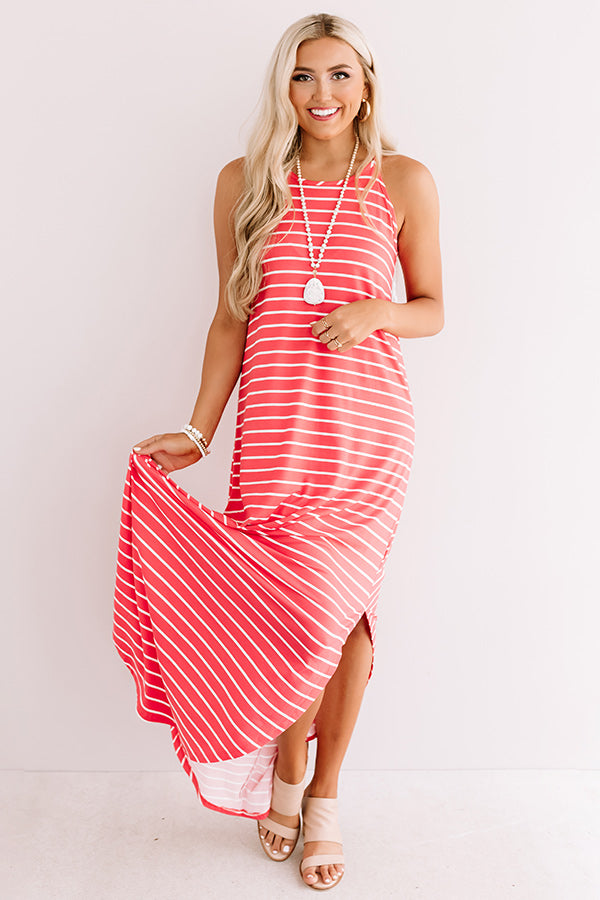 St. Tropez Promise Stripe Maxi In Raspberry Image - 1