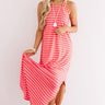 St. Tropez Promise Stripe Maxi In Raspberry Image - 1