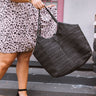 Solo Trip Faux Leather Tote In Black Image - 1