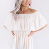 Under The Italian Sun Off Shoulder Top In Champagne Image - 1