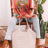 Solo Trip Faux Leather Tote In Stone Image - 1