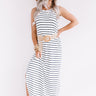 St. Tropez Promise Stripe Maxi In White Image - 1