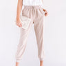 The Grove High Waist Joggers in Warm Taupe Image - 1