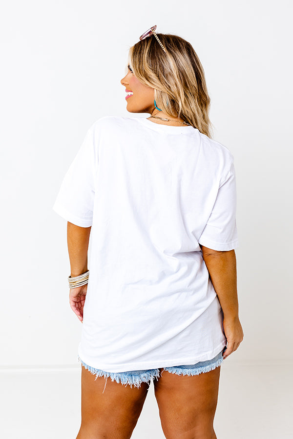 Dreamy Shift Tee in White Curves Image - 3