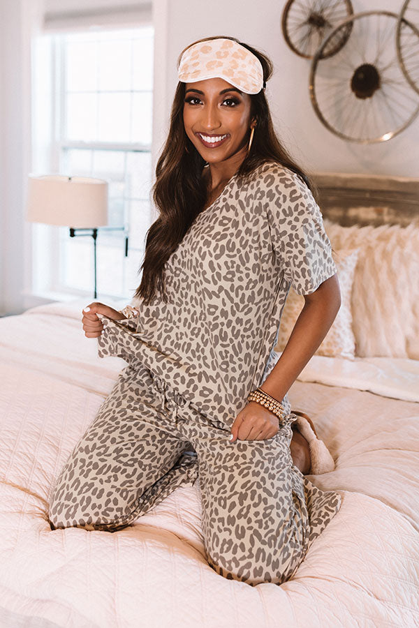 Staycay Kisses Leopard Shift Tee Image - 1