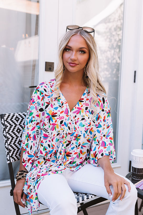Notoriously Chic Floral Tie Top