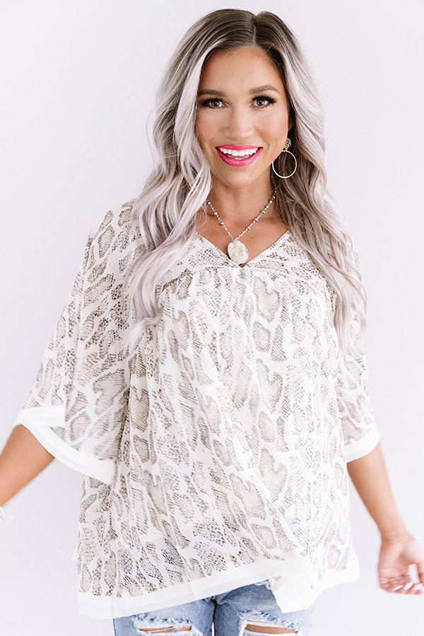 Vegas Suite Snake Print Babydoll Top