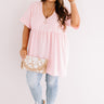 Downtown Brooklyn Babydoll Top In Pink Curves Image - 1