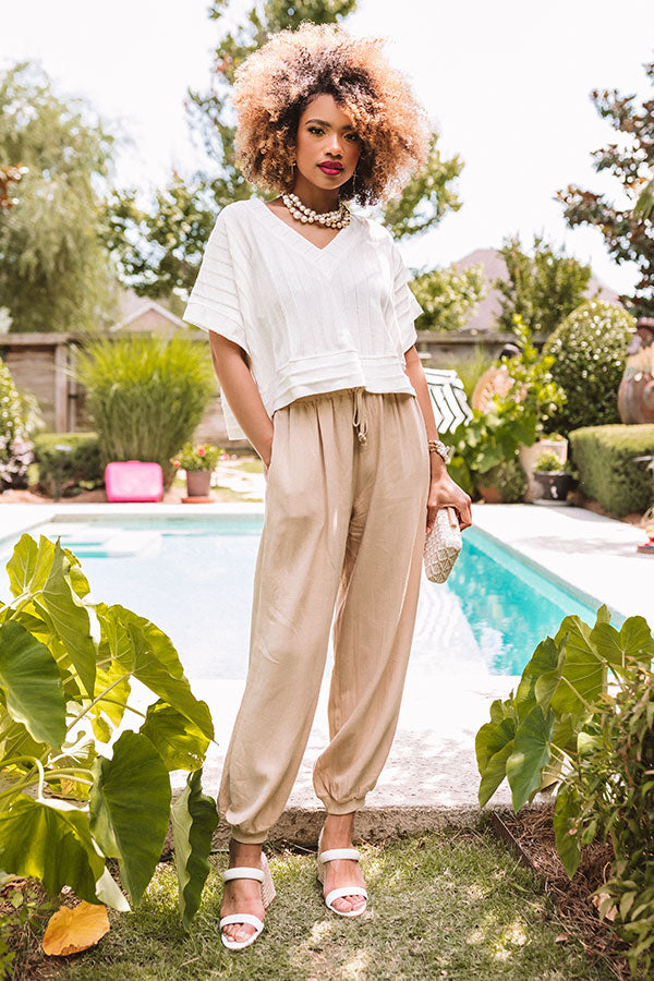 The Cosmo High Waist Joggers In Khaki