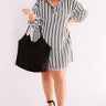Malibu Wishes Stripe Dress In Black Curves Image - 1